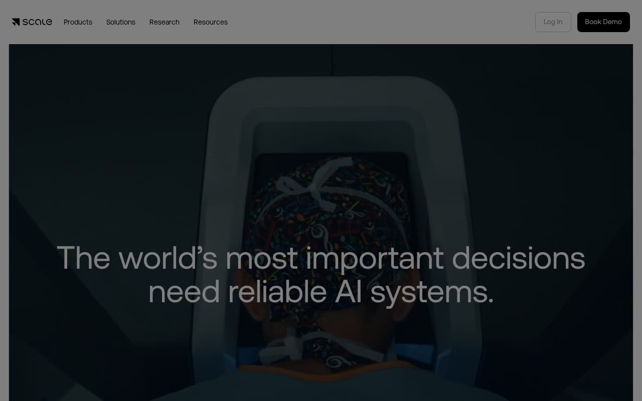 Scale AI homepage screenshot